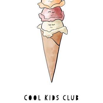 Cool Kids Club Ice Cream Print, 4 of 5