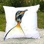 Inky Penguin Outdoor Cushion For Garden Furniture, thumbnail 6 of 8