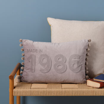 Personalised 40th Birthday Velvet Cushion, 11 of 12