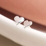 Classic Mini Sterling Silver Heart Stud Earrings, thumbnail 1 of 8