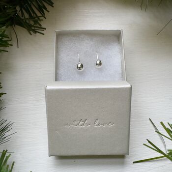 Classic Ball Drop Earrings In Sterling Silver, 6 of 7