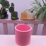 Neon Round Decorative Pot Pink, thumbnail 2 of 4