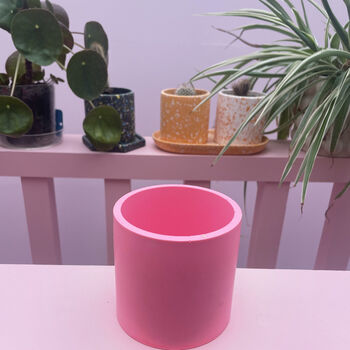 Neon Round Decorative Pot Pink, 2 of 4