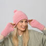 Ivy Hat And Fingerless Gloves Easy Knitting Kit, thumbnail 2 of 7