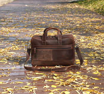 Business Leather Top Handle Briefcase, 5 of 12