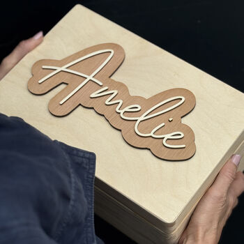 Personalised Layered Name Memory/Treasure/Storage Box, 4 of 6