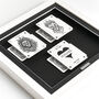 Personalised Mr And Mrs Wedding Gift Lion Playing Cards Frame, thumbnail 5 of 9