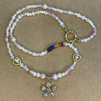 Pearl Daisy And Rainbow Necklace, 12 of 12