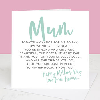 Mother's Day Card Personalised For Mum, 3 of 3