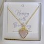 Happy Birthday Moonstone Heart Pendant Necklace Gift For Her, thumbnail 5 of 7