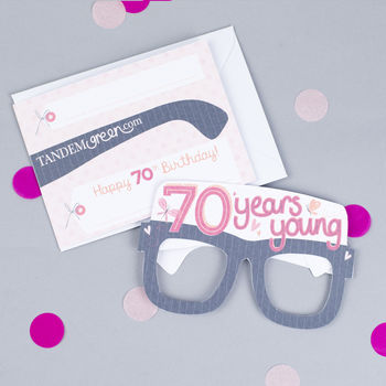 70th Birthday Card Glasses For Her, 2 of 3