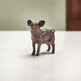 Miniature Bronze Pig Sculpture 8th Anniversary Gift, thumbnail 1 of 11