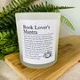 Funny Personalised Book Lovers Affirmation Candle, thumbnail 4 of 11