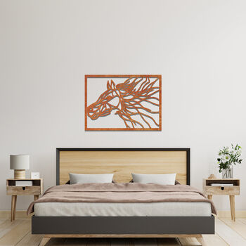 Metal Horse Head Line Art Framed Home Decor, 7 of 11