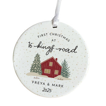 Personalised First Christmas New Home Ceramic Ornament Gift, 2 of 7