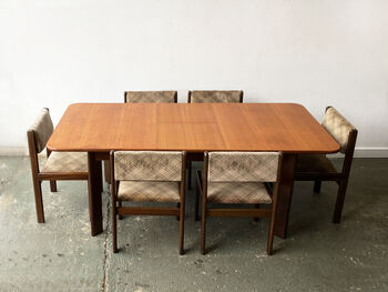 Mid Century G Plan Dining Table With Six Dining Chairs, 2 of 12