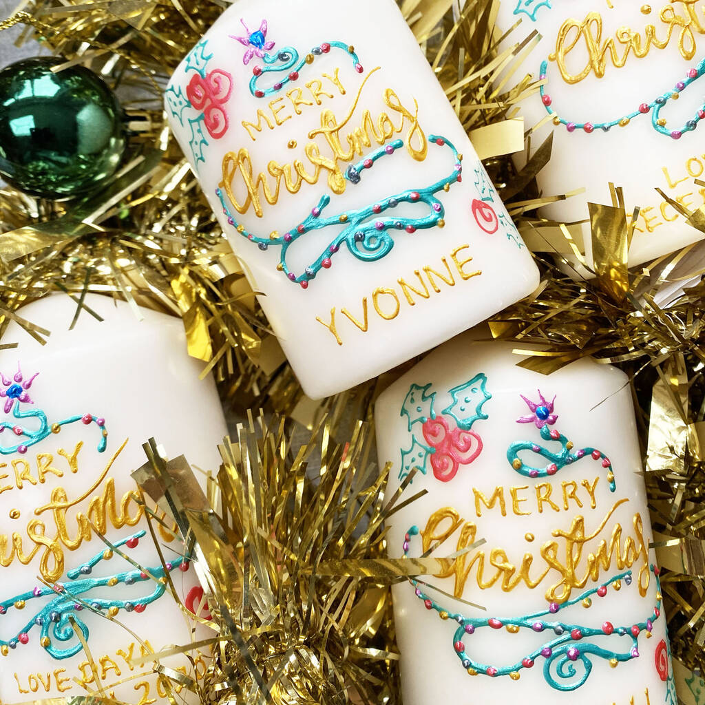 Christmas Henna Inspired Candle By Moheeni Art