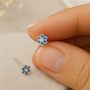 Sterling Silver Forget Me Not Stud Earrings: Memorial Jewellery – 5mm, thumbnail 1 of 10