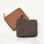 Personalised Men's Zip Around Rugged Leather Wallet, thumbnail 2 of 9