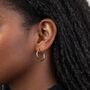 Solid 9ct Gold Hoop Earrings – 24mm, thumbnail 4 of 8