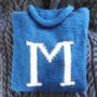 Hand Knitted Personalised Letter Jumper, thumbnail 3 of 4