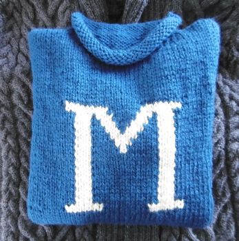 Hand Knitted Personalised Letter Jumper, 3 of 4