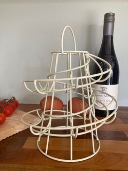 Cream Spiral Egg Holder Storage 12–18 Eggs Helter Skelter Style, 4 of 4