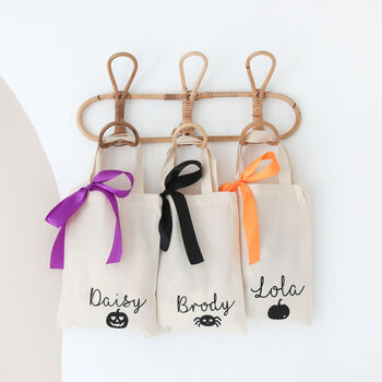 Personalised Halloween Cotton Party Bag – Custom Party Favour For Children, 2 of 7