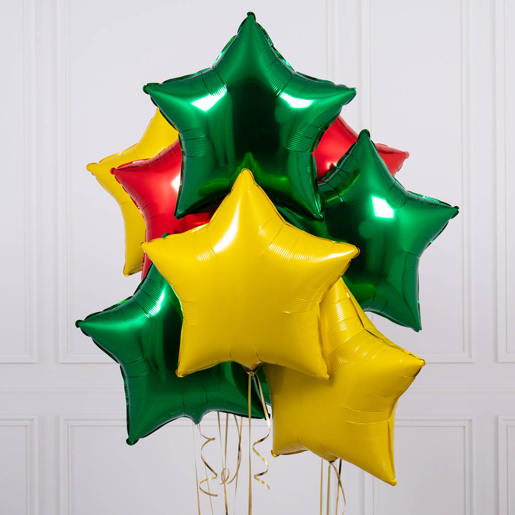 Ten Inflated Farmyard Foil Stars By Bubblegum Balloons ...