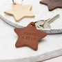Personalised Leather Star Keyring, thumbnail 3 of 4