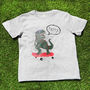 Childs Personalised Skateboard Dinosaur T Shirt, thumbnail 3 of 4