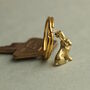 Silver Tiny Rabbit Hare Keyring, thumbnail 6 of 6