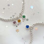 Sterling Silver Family Birthstone Clasp Bracelet, thumbnail 1 of 5