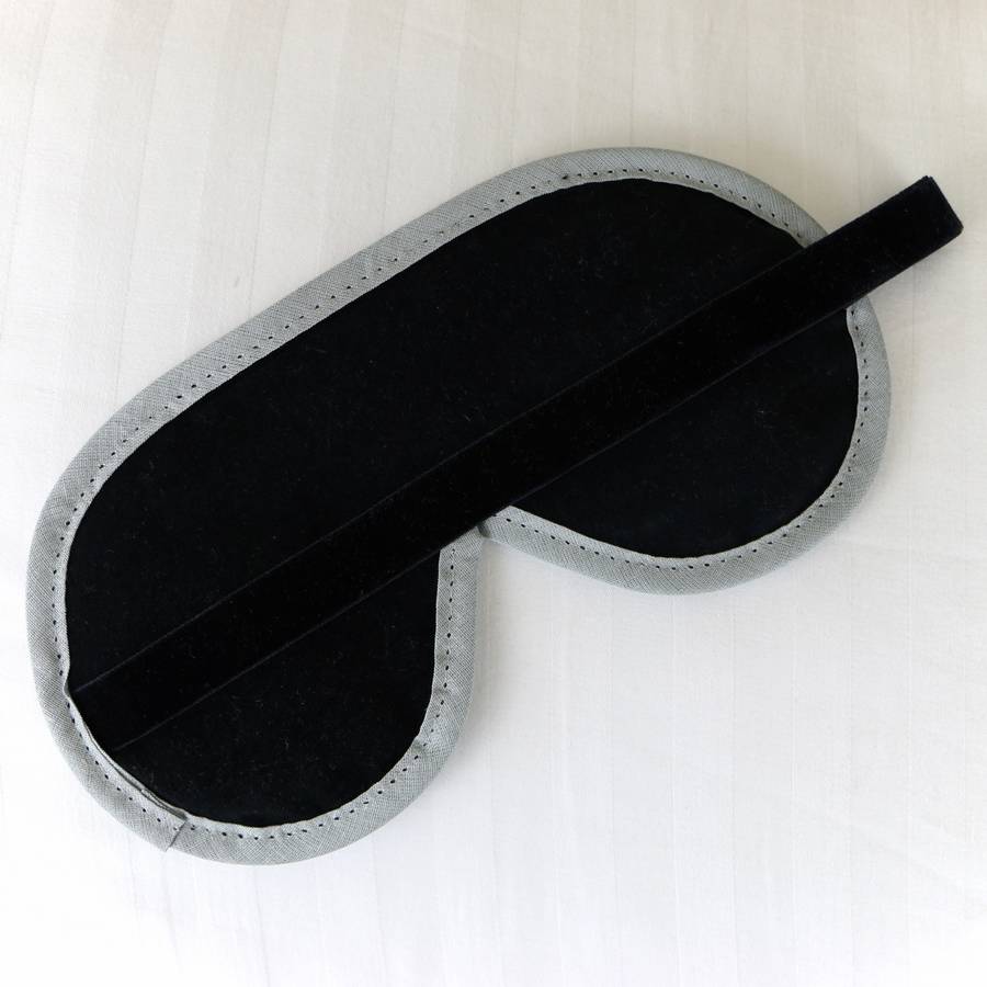 Men's Luxury Sleep Mask Grey Stripe By Love Lammie & Co