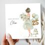 25th Birthday Card, Sage Birthday Card For Her, thumbnail 1 of 2