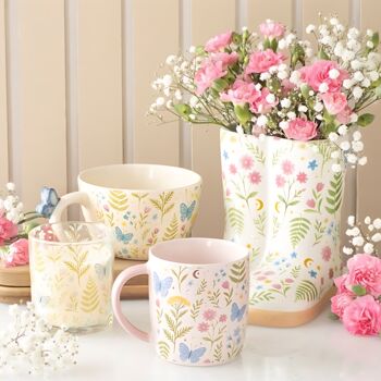 Luna Bloom Floral Print Welly Boot Planter, 4 of 5