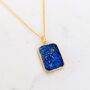 'The Rectangle' Lapis Lazuli Gold Plated Necklace, thumbnail 4 of 9