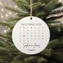 Personalised Married Calendar Ornament Bauble, thumbnail 2 of 2