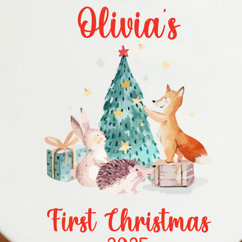 Personalised Baby's 1st Christmas Bauble Decoration, 5 of 5