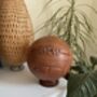 Leather 12 Panel Vintage Style Football And Stand, thumbnail 3 of 4