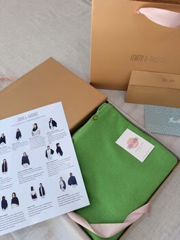 Neon Green 100% Cashmere Multi Ways Button Poncho Shawl Gift Boxed, 4 of 8