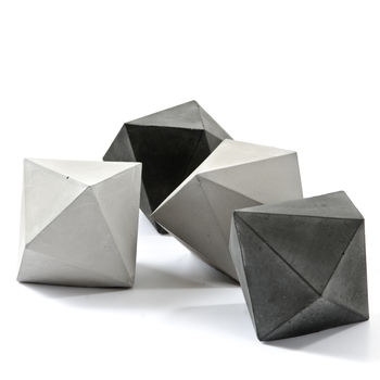 One Concrete Trigonal Dodecahedron Sculpture, 3 of 6