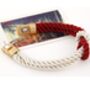 Unisex Red And White Silk Rope Love Knot Bracelet, thumbnail 3 of 5