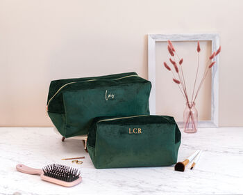 Personalised Velvet Makeup Bag, 6 of 11