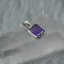 Amethyst Pendant Necklace: February Birthday, thumbnail 3 of 6
