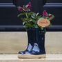 Personalised Blue Welly Boot Planter, thumbnail 4 of 7