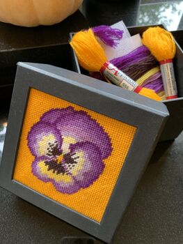 Pansy Stitch Your Own Box Tapestry Kit, 7 of 7