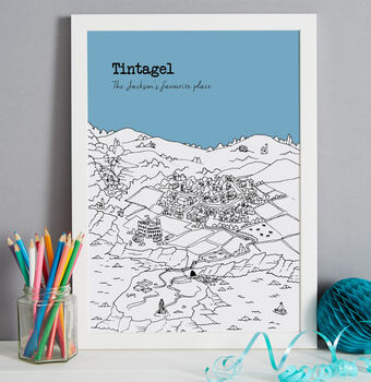 Personalised Tintagel Print, 6 of 9