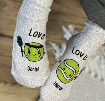 Love Personalised Tennis Snug Socks, 2 of 7