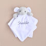 Personalised White Elephant Comforter For Baby, thumbnail 1 of 7
